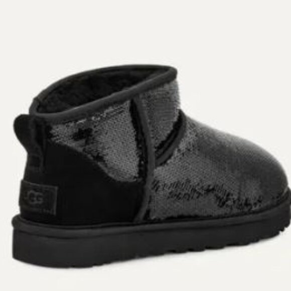 UGG Classic All Over Sequins UL Mini Mirror Ball Boot - Picture 1 of 14